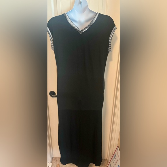 NWOT Maxi Cap Sleeve Dress V Neck Split Loose Side Pockets Casual Beach, Large - Picture 9 of 14